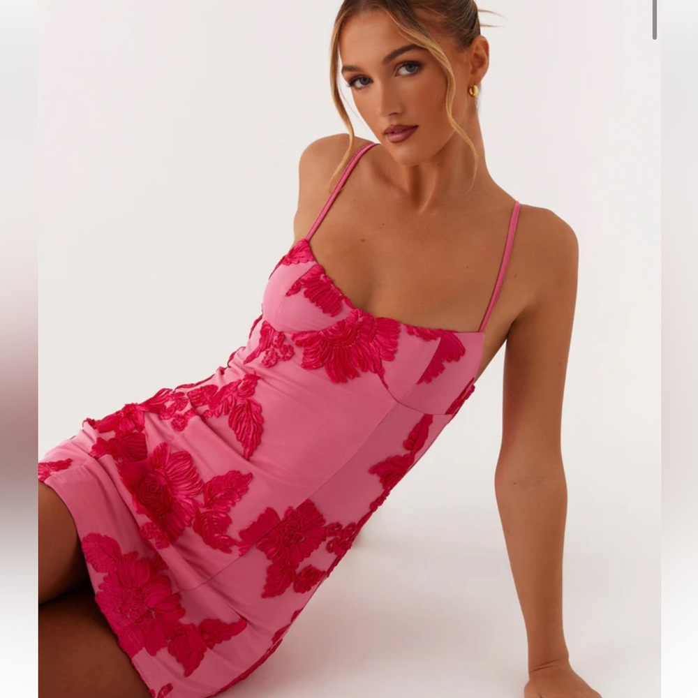 Peppermayo Pink Floral Mini Dress